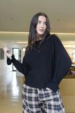 Conrad Batwing Ruffle Cuff Knit Black
